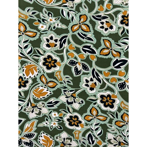 NY Collection Women Sleeveless Green Blouse V-Neck Large L Floral Ruffle NWT New - Picture 7 of 11